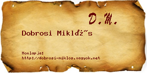 Dobrosi Miklós névjegykártya