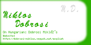 miklos dobrosi business card
